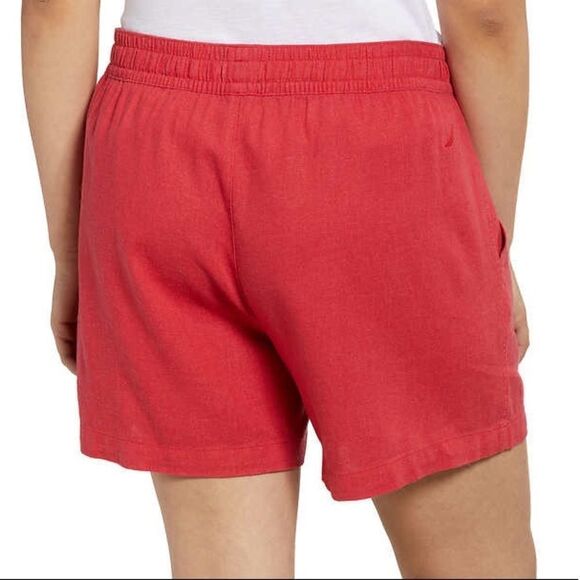 NWT! Nautica Womens Linen Blend Pull-On Easy to Wear Versatile Shorts - Picture 5 of 14